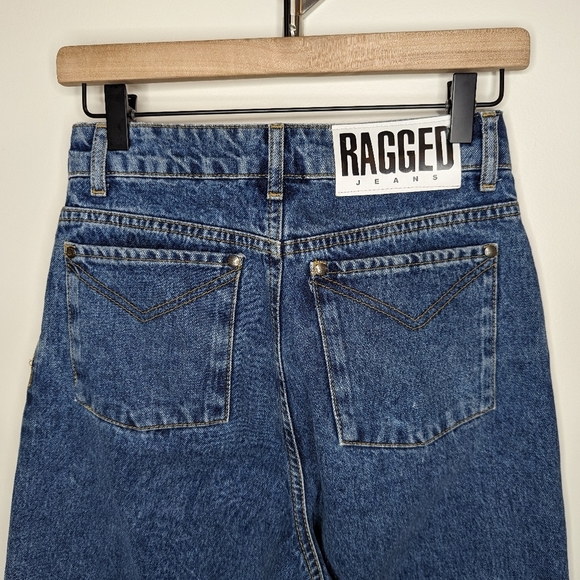 Ragged Jeans Wide Leg Denim Pants with Raw Hem | Size 26 - Picture 6 of 10